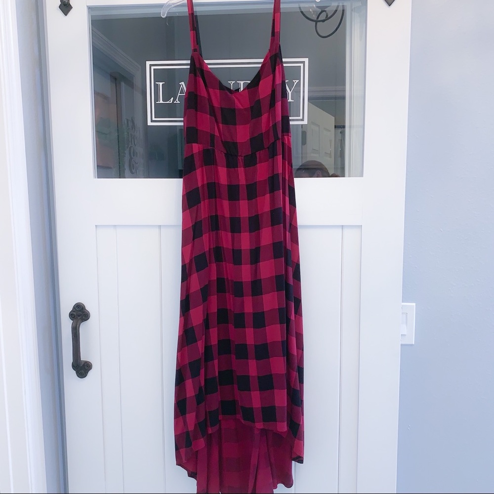 Black & Burgundy Plaid Dress, Torrid Size 3